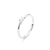 Facet Eye Clean 18 Karat Weissgold Solitaer Damen Ring